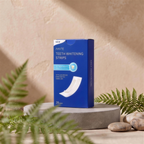 LumySmile whitening strips box side angle with fern